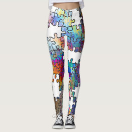 Leggings puzzelstukjes