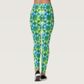 Leggings - Quiltpatroon in blues en greens (Achterkant)