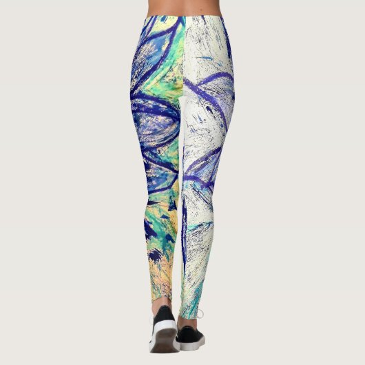 Leggings Rare Blue Dalhia (Achterkant)