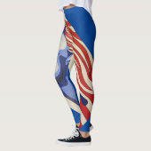 leggings "Red, White en Bold American Woman" (Links)