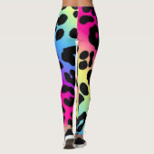 Leggings/regenboog gekleurde luipaard print leggings (Achterkant)