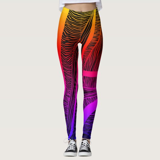 Leggings regenbooggolven (Voorkant)