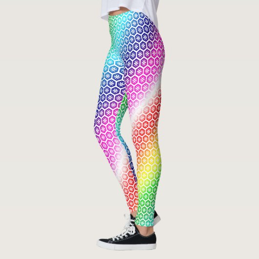 Leggings - Regenboogkleuren in witte afbeelding (Links)