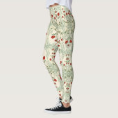 Leggings rode bloem en pijnboombladeren japanse st (Links)
