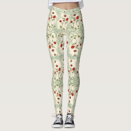 Leggings rode bloem en pijnboombladeren japanse st