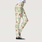Leggings rode bloem en pijnboombladeren japanse st (Rechts)