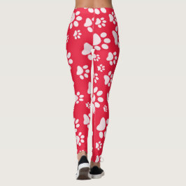 Leggings rode en witte pagina printpatronen voor v