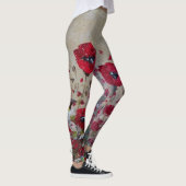 Leggings Rode papaver (Rechts)