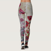 Leggings Rode papaver (Achterkant)