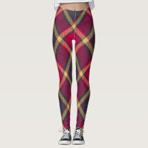 Leggings - Rode Schotse Gele Tartan