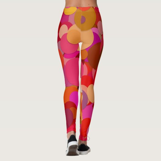 leggings rode stip confetti (Achterkant)