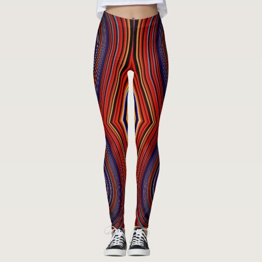 Leggings ~ rood blauw ~ Origineel (Voorkant)