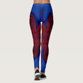 Leggings ~ rood blauw ~ Origineel (Achterkant)