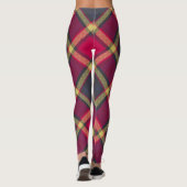 Leggings - Rood gele Schotse tonartan (Achterkant)