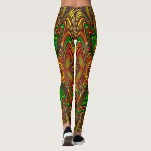 Leggings ~rood groen kerstfeest (Achterkant)