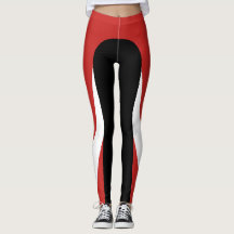 Leggings rood/wit/rood/zwart patroon