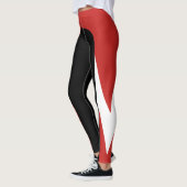 Leggings rood/wit/rood/zwart patroon (Links)