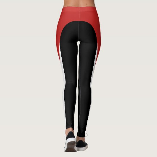 Leggings rood/wit/zwart (Achterkant)