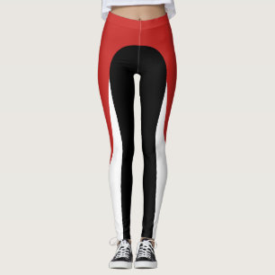 Leggings rood/wit/zwart