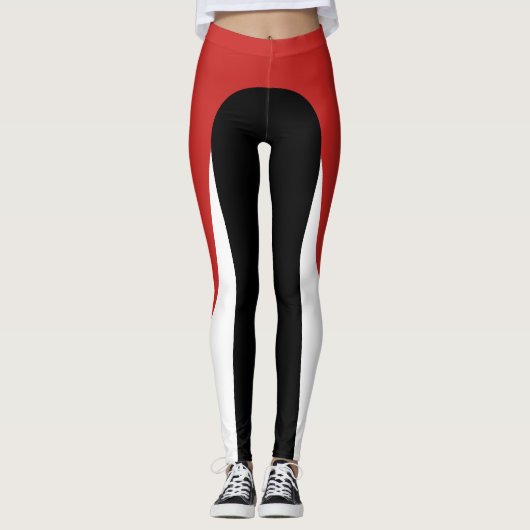 Leggings rood/wit/zwart (Voorkant)
