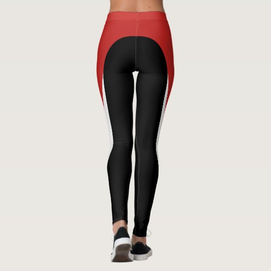 Leggings rood/wit/zwart (Achterkant)