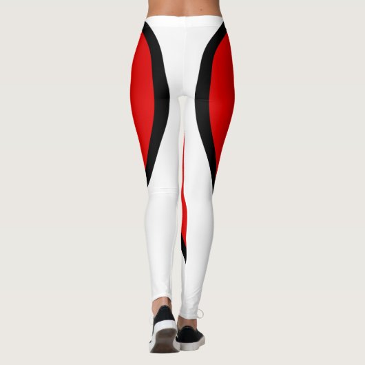 Leggings/Rood, Zwart en Wit Leggings (Achterkant)