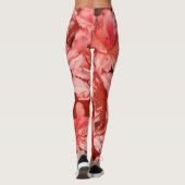 leggings Roos bloem rood modern zwart chic hipster (Achterkant)