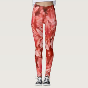 leggings Roos bloem rood modern zwart chic hipster