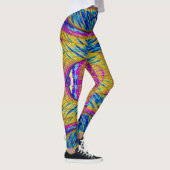 Leggings ~ roze blauw geel ~ Origineel (Rechts)