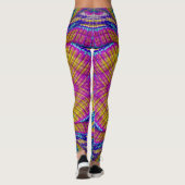 Leggings ~ roze blauw geel ~ Origineel (Achterkant)