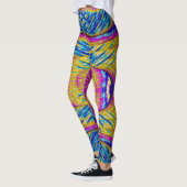 Leggings ~ roze blauw geel ~ Origineel (Links)