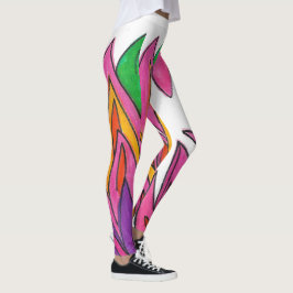 Leggings roze bloemen