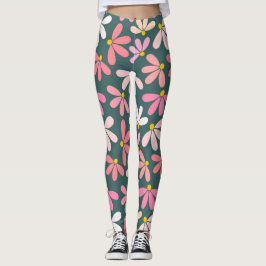 Leggings roze bloemen