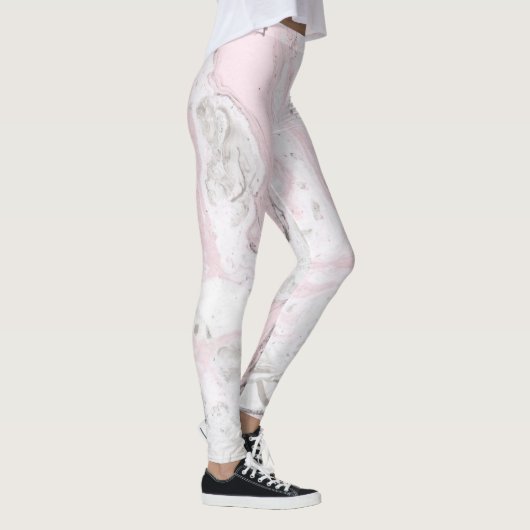 Leggings roze en grijs marmereffect (Rechts)