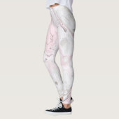 Leggings roze en grijs marmereffect (Links)