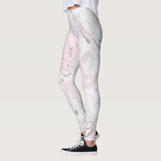 Leggings roze en grijs marmereffect (Links)