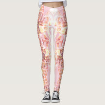 Leggings roze en Oranje afdrukken