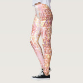 Leggings roze en Oranje afdrukken (Links)