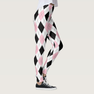 Leggings/Roze en Zwarte Diamanten Leggings