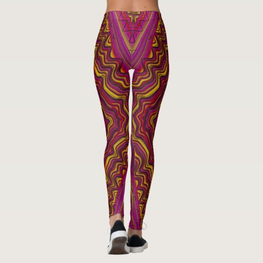 Leggings ~ roze geel ~ Origineel (Achterkant)