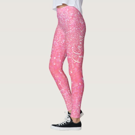 Leggings - Roze glitter Glam (Links)