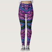 Leggings ~ roze groen blauw ~ Origineel (Voorkant)