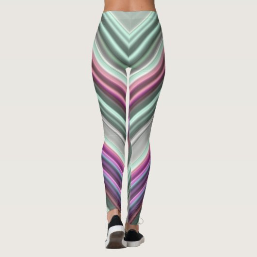 Leggings ~ roze groen ~ Origineel (Achterkant)