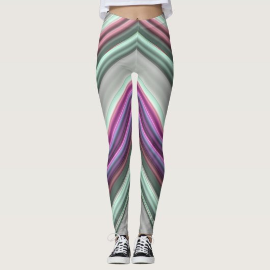 Leggings ~ roze groen ~ Origineel (Voorkant)