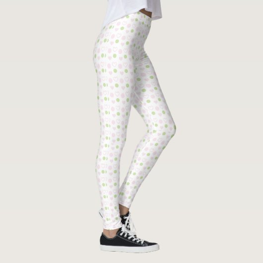 Leggings Roze Groen Sweethearts All-Over Pattern (Rechts)
