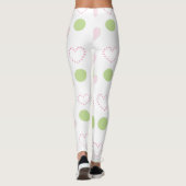 Leggings roze harten ontwerp (Achterkant)