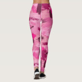 Leggings roze penseelpatroon (Achterkant)