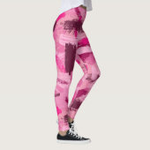 Leggings roze penseelpatroon (Rechts)