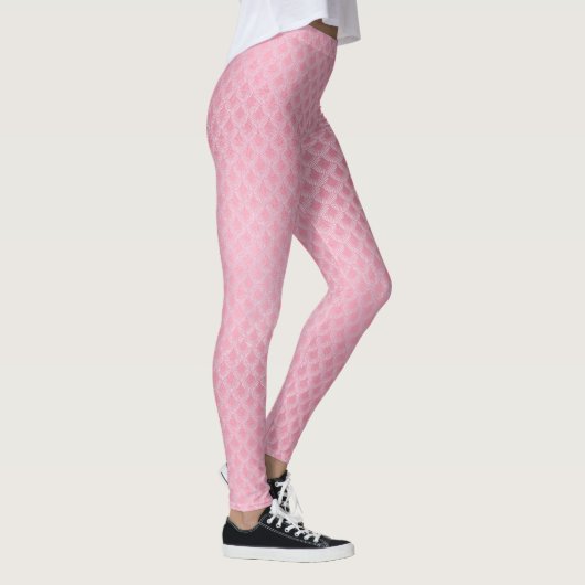 Leggings roze schaalpatroon (Rechts)