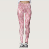 Leggings roze verloopdragon schalen (Voorkant)